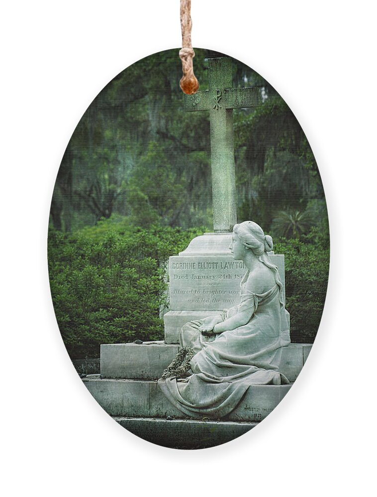 Bonaventure Cemetery Ornament featuring the photograph Bonaventure Cemetery Statue by Mark Andrew Thomas