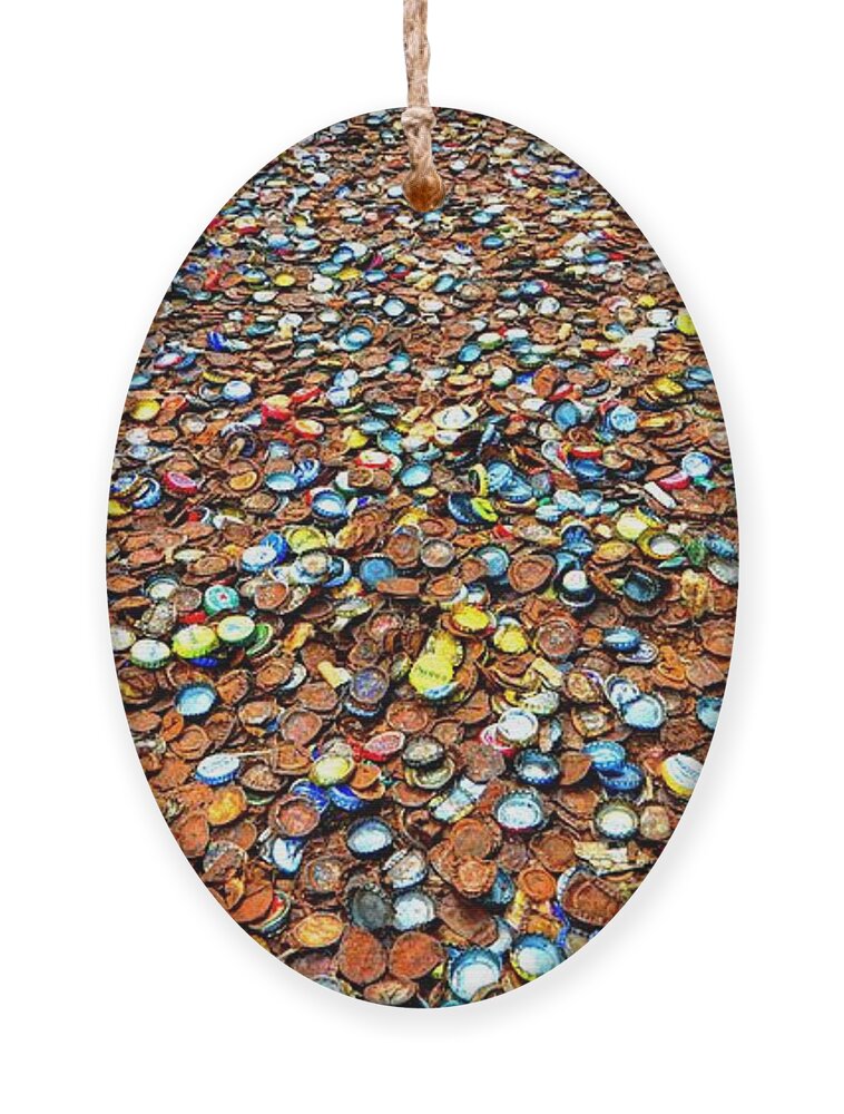 Bottlecap Alley Ornament featuring the photograph Bottlecap Alley by David Morefield