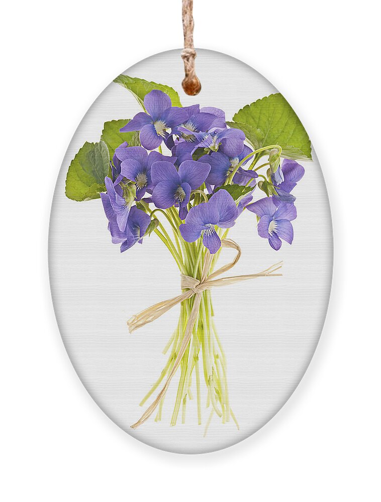 Bouquet Ornament featuring the photograph Bouquet of violets 2 by Elena Elisseeva