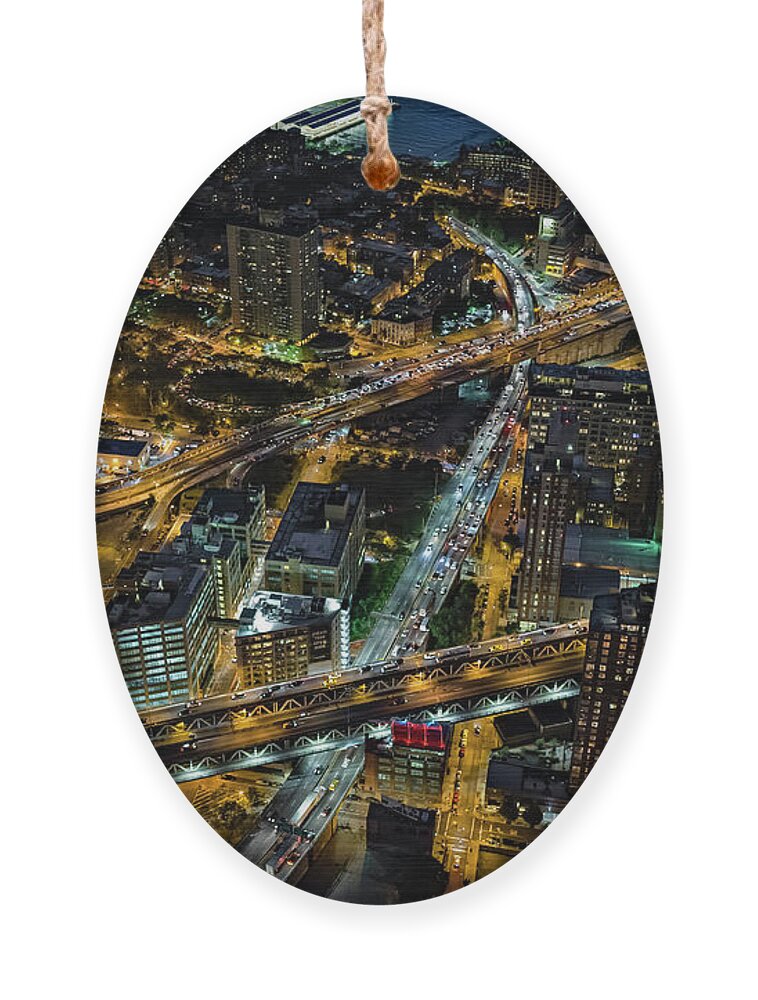 Brooklyn Bridge Ornament featuring the photograph Brooklyn NYC Infrastructure by Susan Candelario