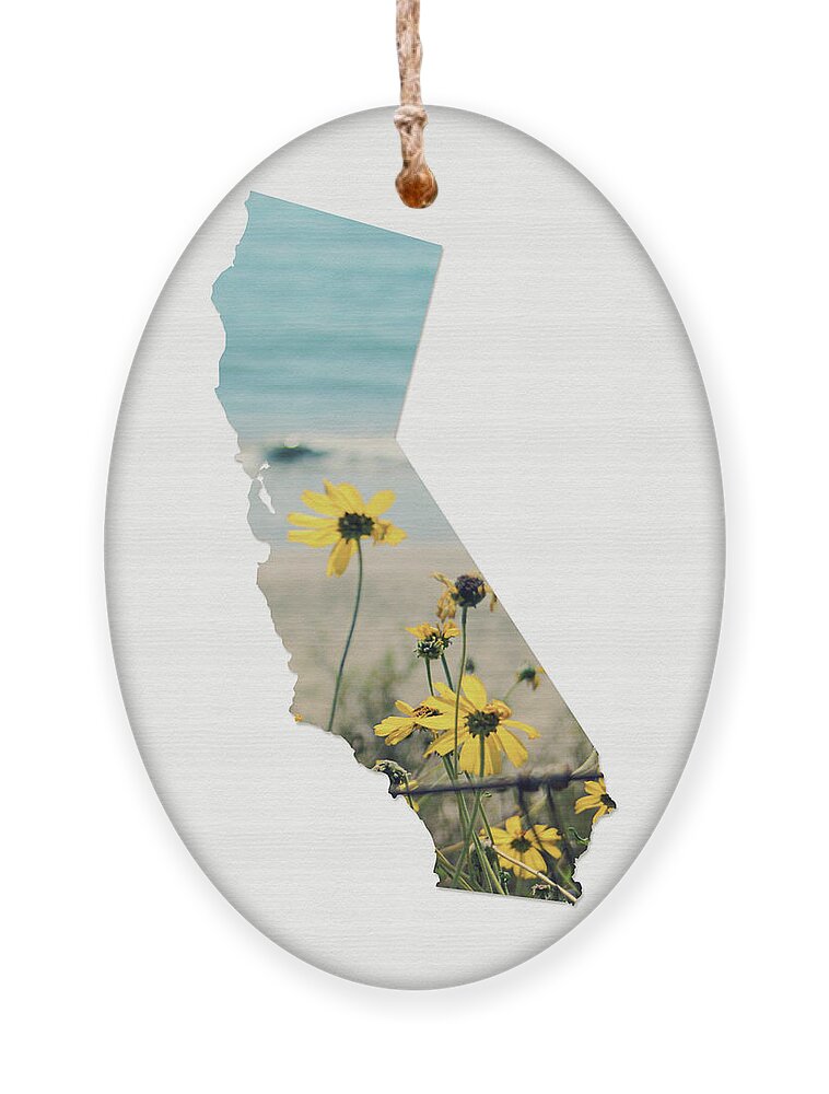California Ornament featuring the mixed media California Dreams Art by Linda Woods by Linda Woods