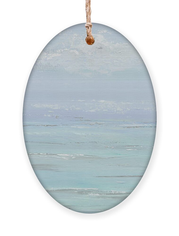 Ocean Ornament featuring the painting Misty Morning by Tamara Nelson