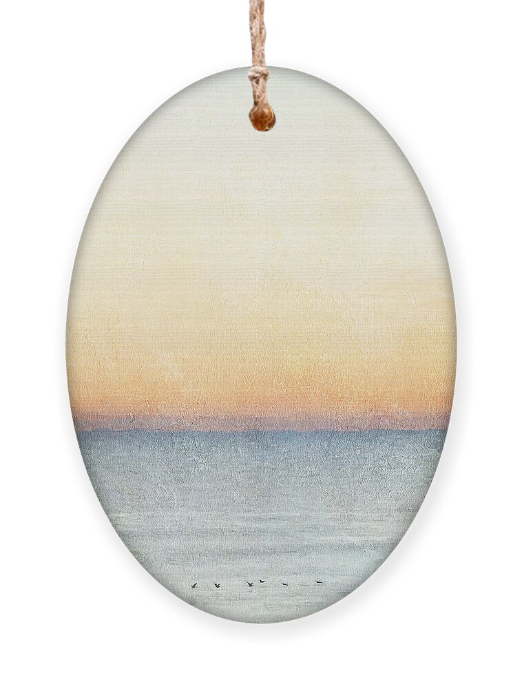 Sunset Ornament featuring the digital art Calm Waters by Jayne Carney