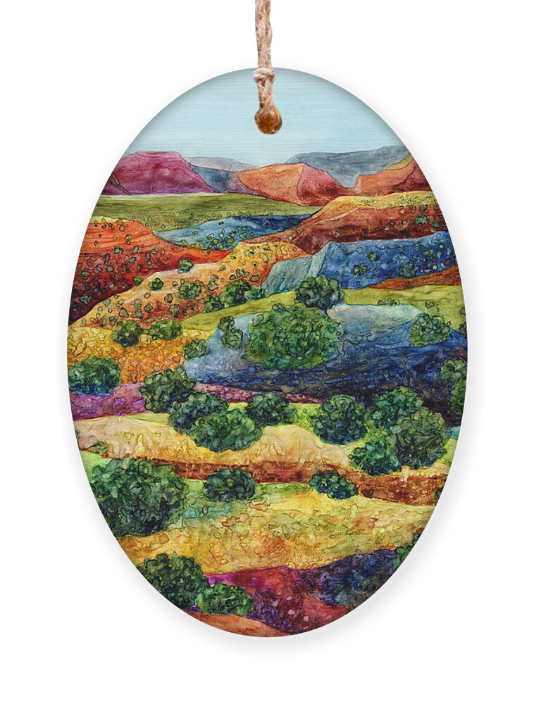 Canyon Ornament featuring the painting Canyon Impressions by Hailey E Herrera