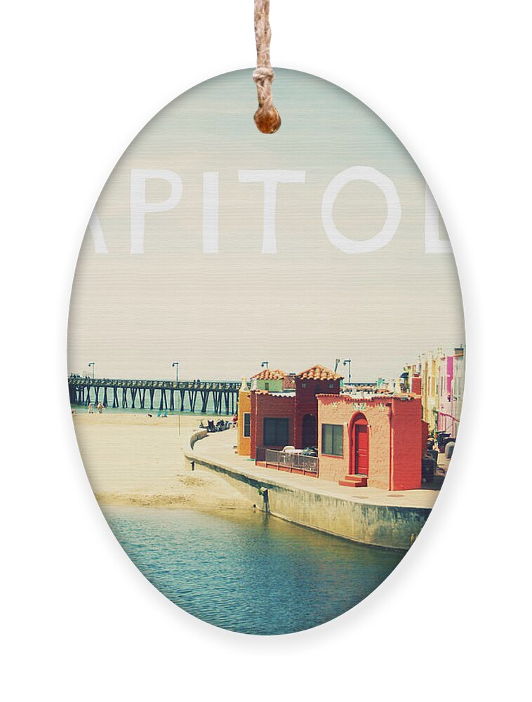 Capitola Ornament featuring the photograph Capitola by Linda Woods