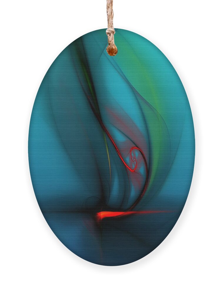 Digital Painting Ornament featuring the digital art Catch the Wind by David Lane