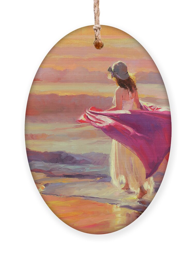 Coast Ornament featuring the painting Catching the Breeze by Steve Henderson