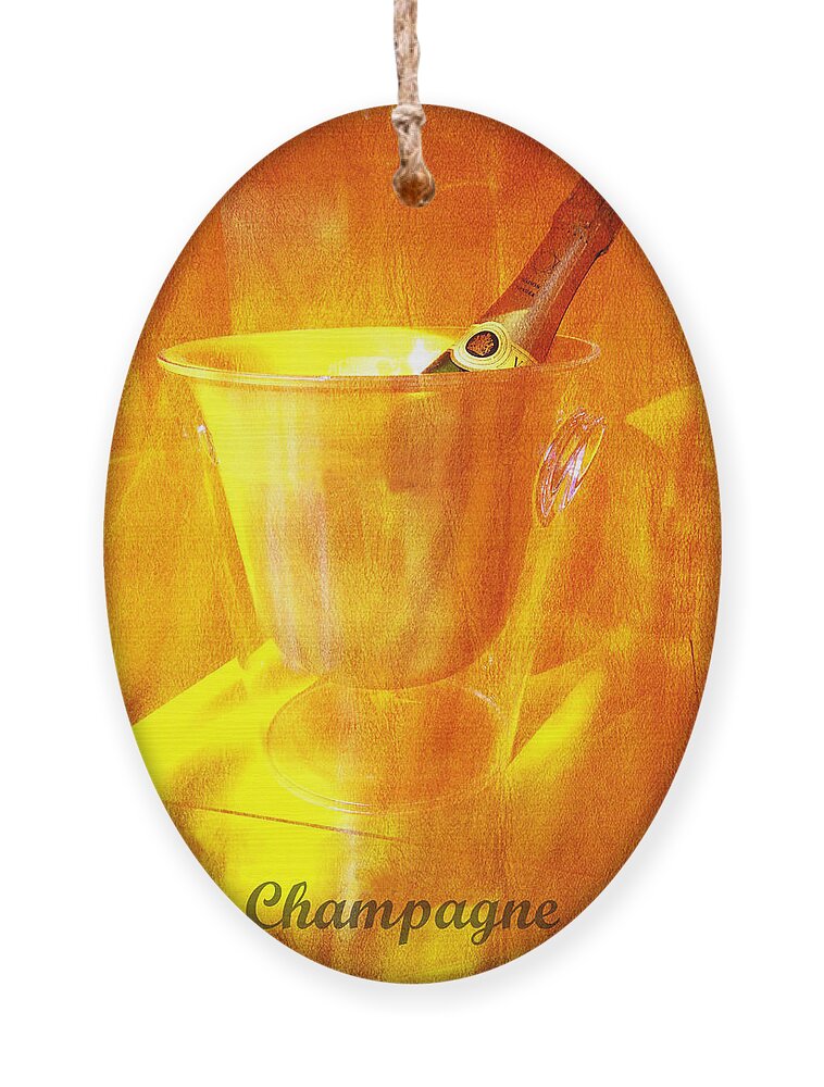 Richard Reeve Ornament featuring the photograph Celebrate with Champagne by Richard Reeve