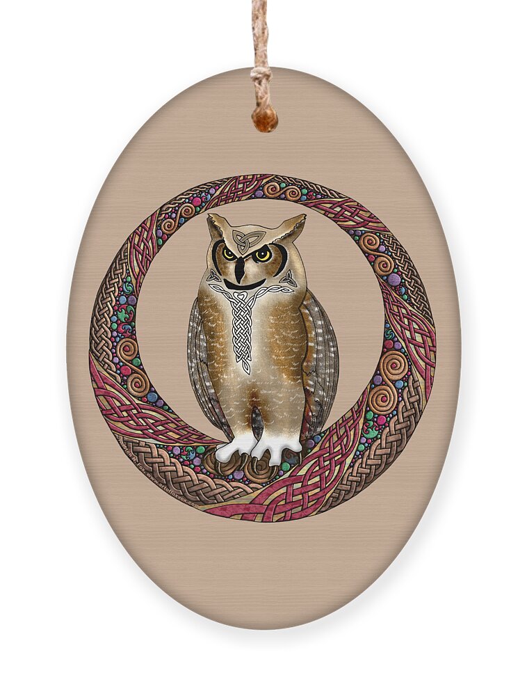 Artoffoxvox Ornament featuring the photograph Celtic Owl by Kristen Fox