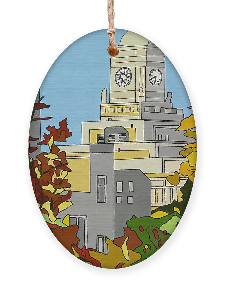 Valley Stream Ornament featuring the painting Central Autumn by Mike Stanko