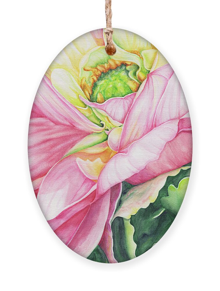 Dahlia Watercolor Ornament featuring the painting Chelsea's Bouquet 2 by Lori Taylor