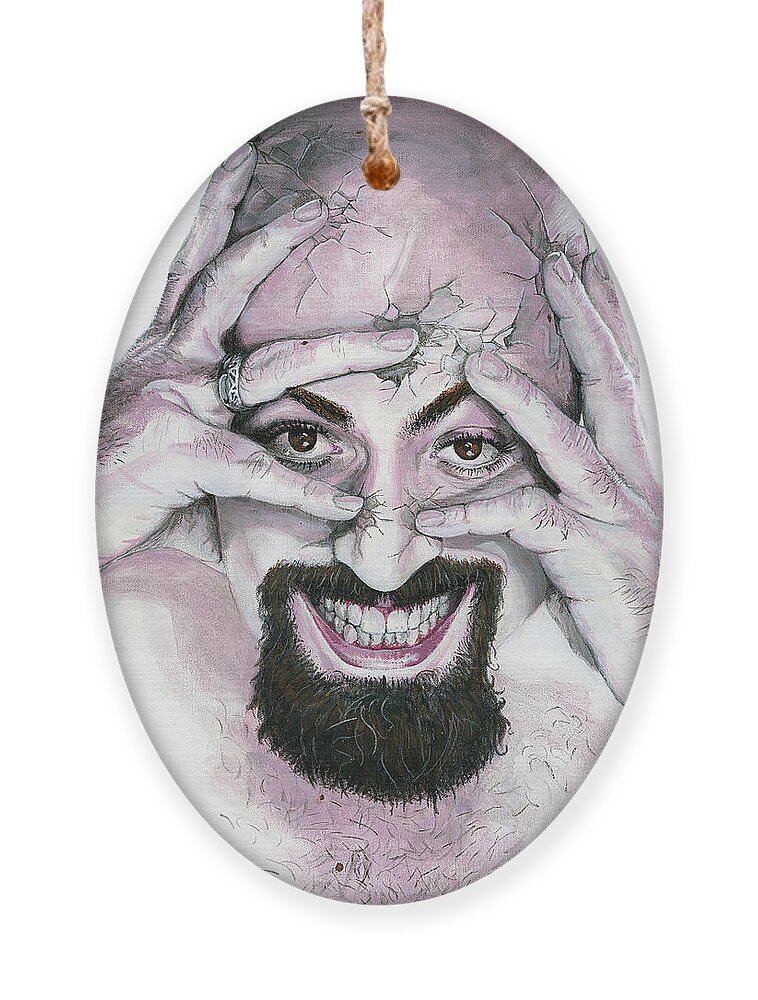 Portrait Ornament featuring the painting Chrysalis? by Matthew Mezo