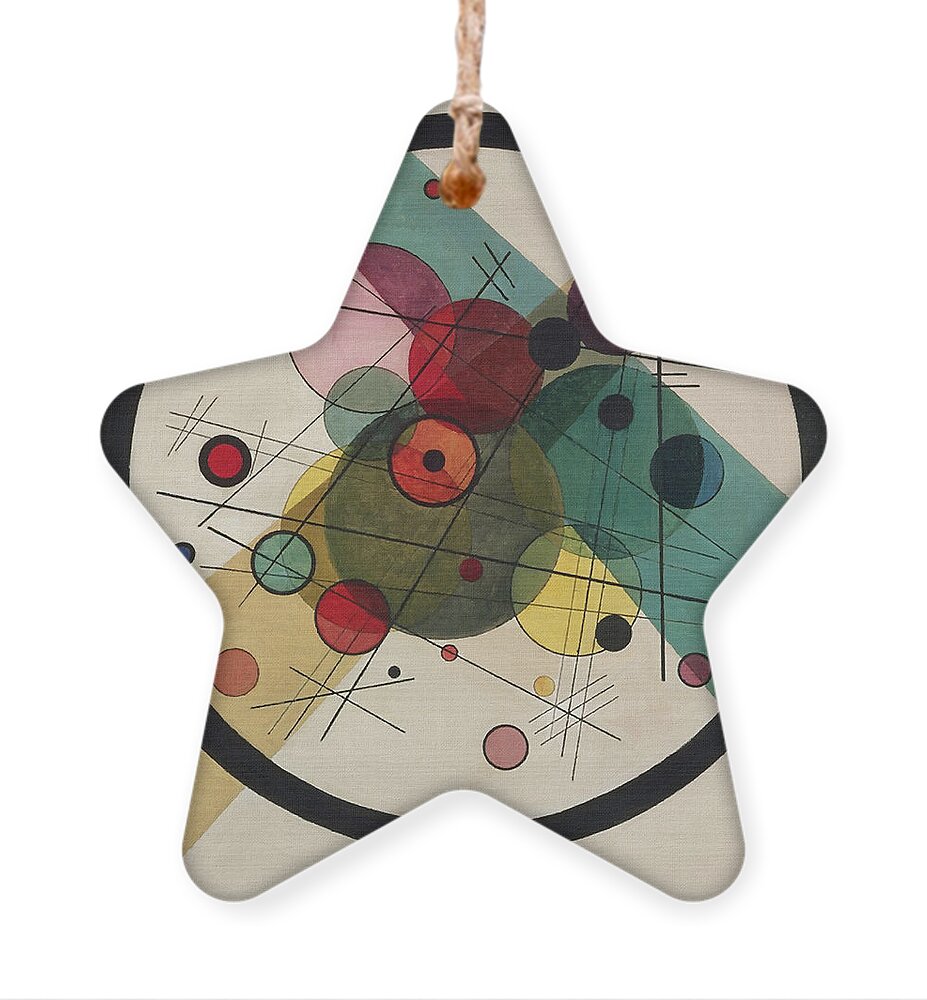 Wassily Kandinsky Ornament featuring the painting Circles In A Circle by Wassily Kandinsky