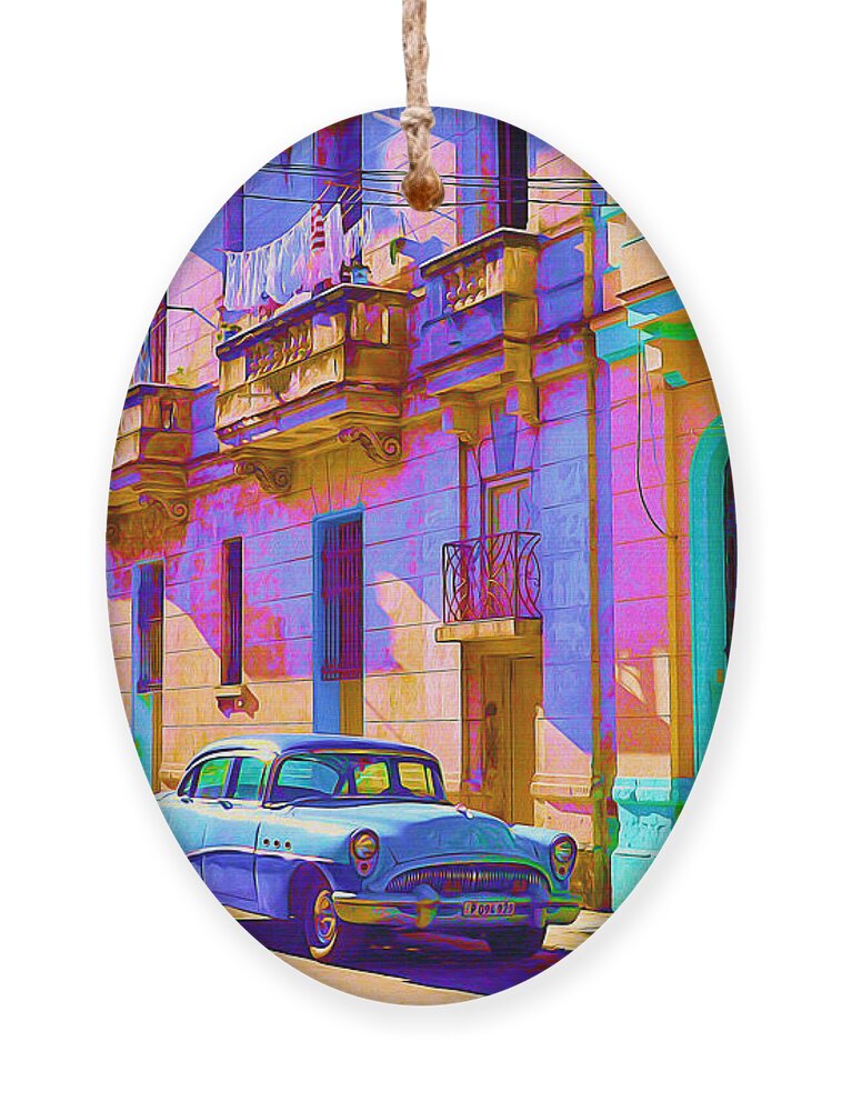 Havana Ornament featuring the painting Classic Havana by Chris Andruskiewicz