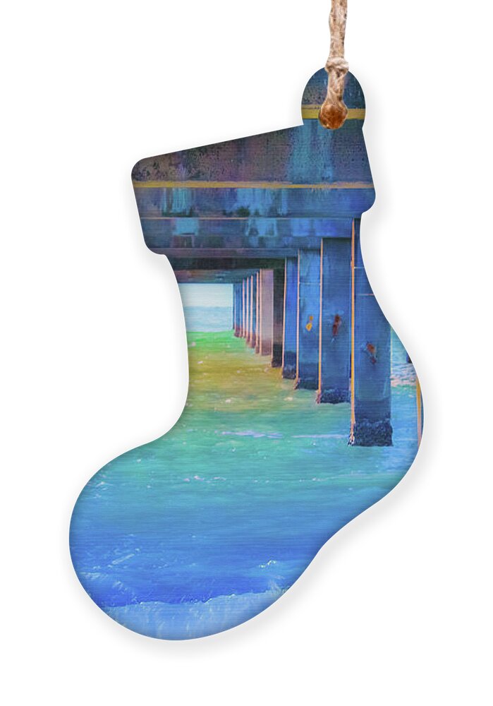 Pier Ornament featuring the photograph Cocoa Pier by Pamela Williams
