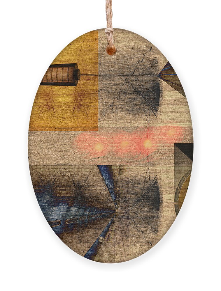 Abstract Ornament featuring the photograph Collage - CLE Airport by Matt Cegelis