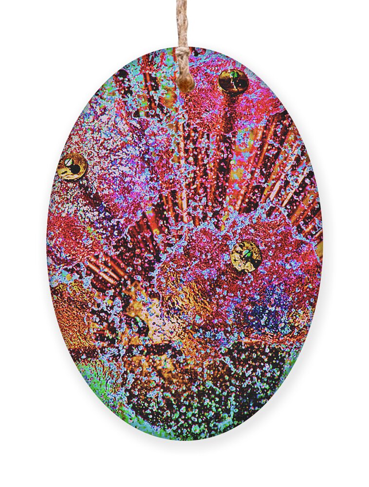 Water Fountain Ornament featuring the mixed media Color explosion by Tatiana Travelways