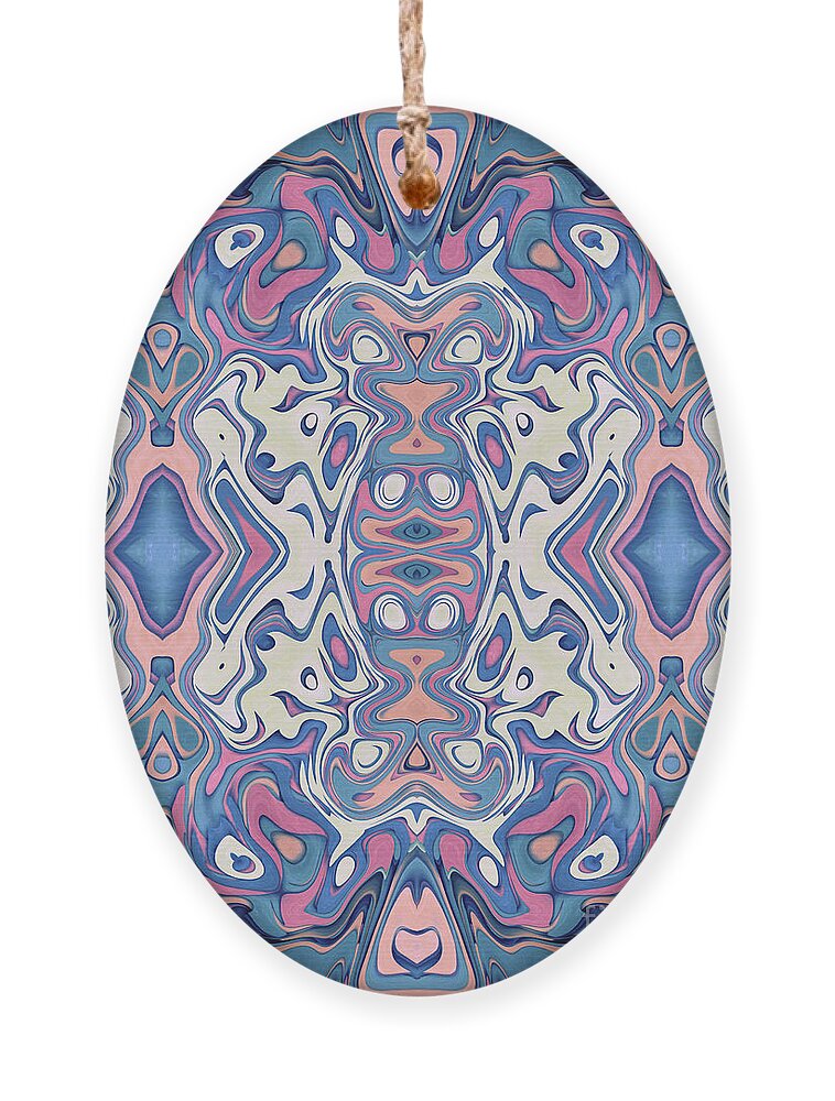 Mirror Image Ornament featuring the digital art Colorful Chaotic LayersEnjoy this contemporary, colorful and chaotic digital artwork with a balanced by Phil Perkins