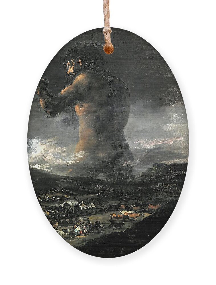 Francisco De Goya Ornament featuring the painting Colossus by Francisco de Goya