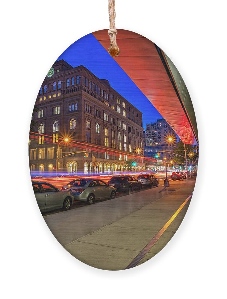 Cooper Union Ornament featuring the photograph Cooper Union NYC by Susan Candelario