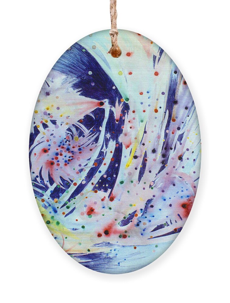 Abstract Ornament featuring the painting Cosmic Candy by Steve Karol