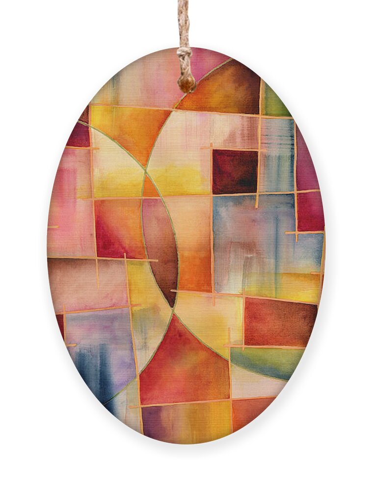 Abstract Ornament featuring the painting Cosmopolitan 1 by Hailey E Herrera