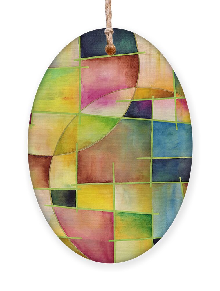 Abstract Ornament featuring the painting Cosmopolitan 2 by Hailey E Herrera