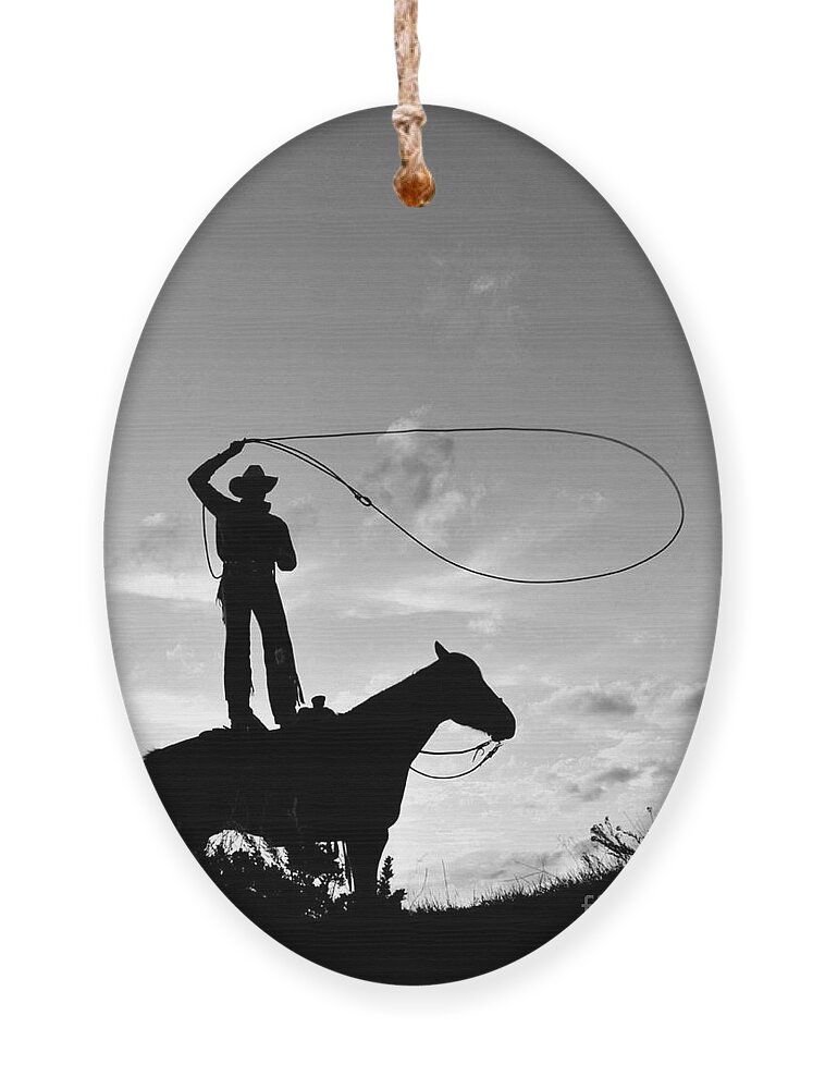 Cowboy Ornament featuring the photograph Cowboy Loop by Carien Schippers