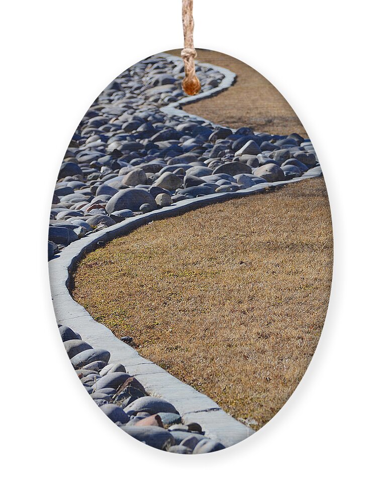 Rock Ornament featuring the photograph Curvy path by Robert WK Clark