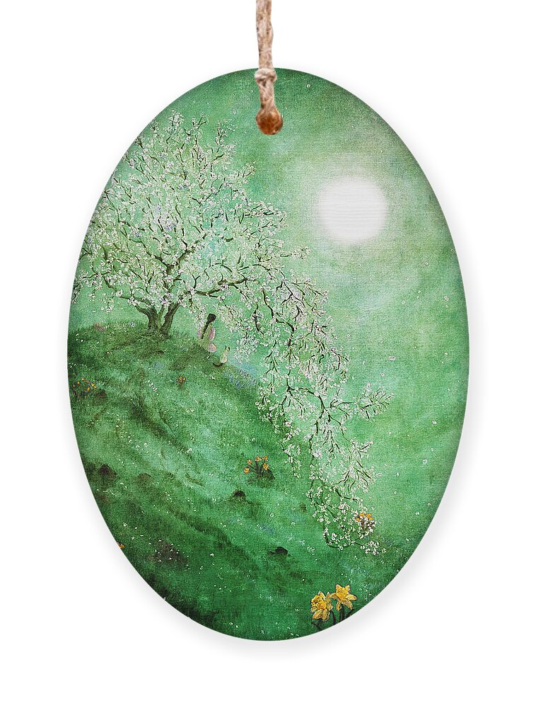 Fantasy Ornament featuring the digital art Daffodil Dream Meditation by Laura Iverson