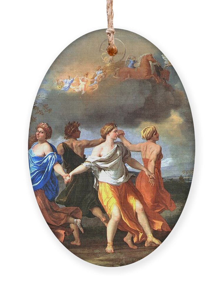Nicolas Poussin Ornament featuring the painting Dance to the Music of Time by Nicolas Poussin