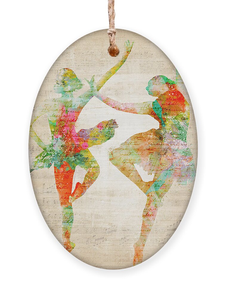 Ballet Ornament featuring the digital art Dance With Me by Nikki Smith