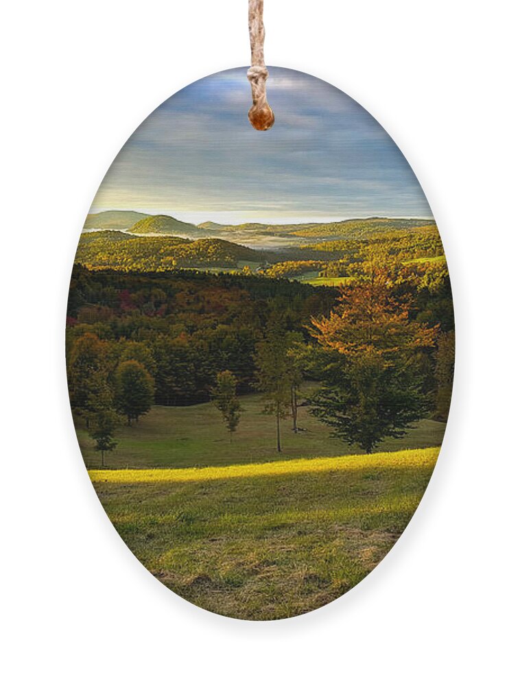 #jefffolger Ornament featuring the photograph Dawn across the NorthEast Kingdom by Jeff Folger
