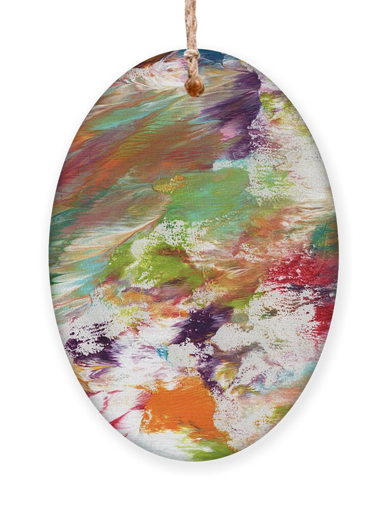 Abstract Ornament featuring the painting Days Gone By- Abstract Art by Linda Woods by Linda Woods