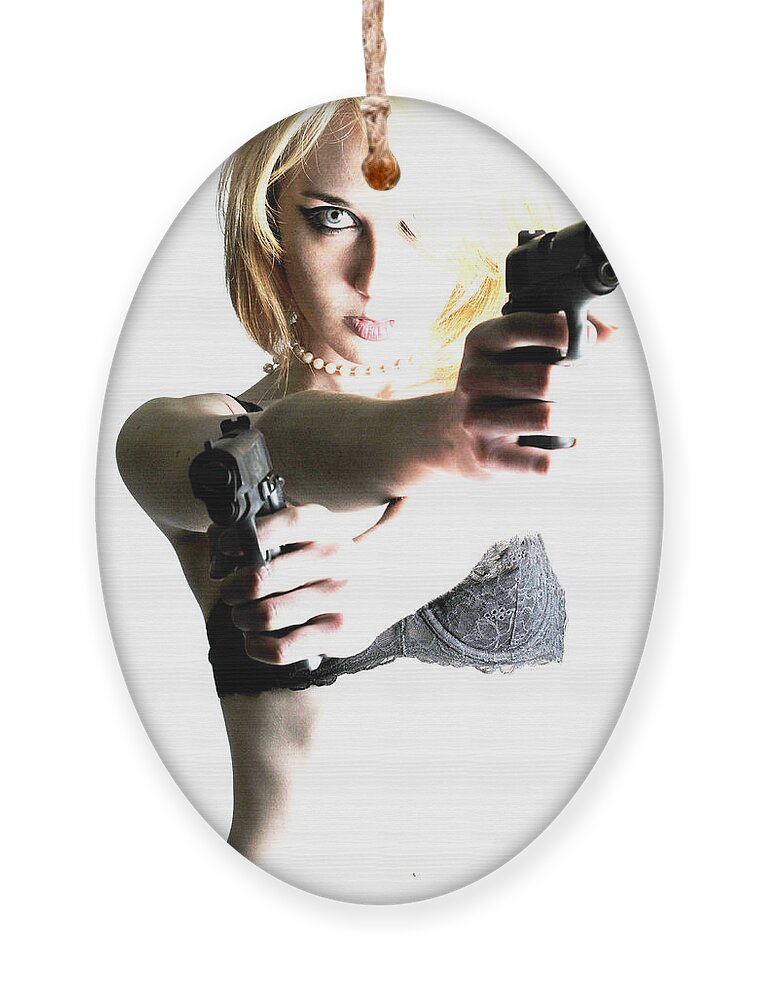 Artistic Ornament featuring the photograph Deadly blonde by Robert WK Clark