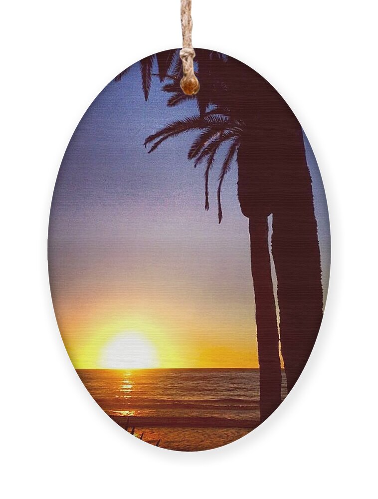 Sunset Ornament featuring the photograph Del Mar Days by Denise Railey