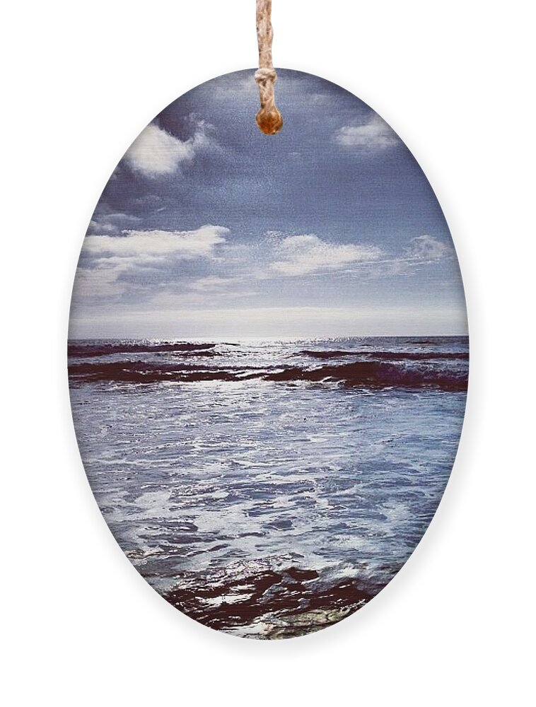 Pacific Ocean Ornament featuring the photograph Del Mar Storm by Denise Railey