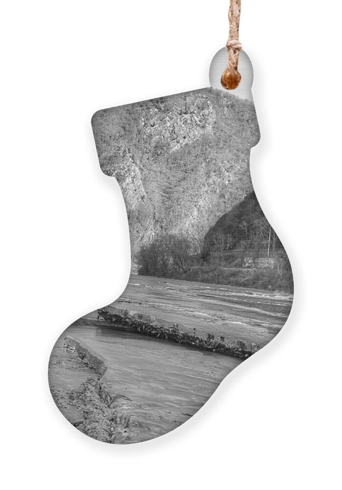 Delaware Water Gap Ornament featuring the photograph Delaware Water Gap in Winter by Christopher Lotito