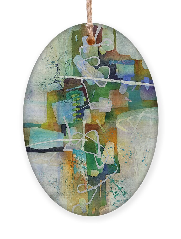 Abstract Ornament featuring the painting Desert Pueblo by Hailey E Herrera