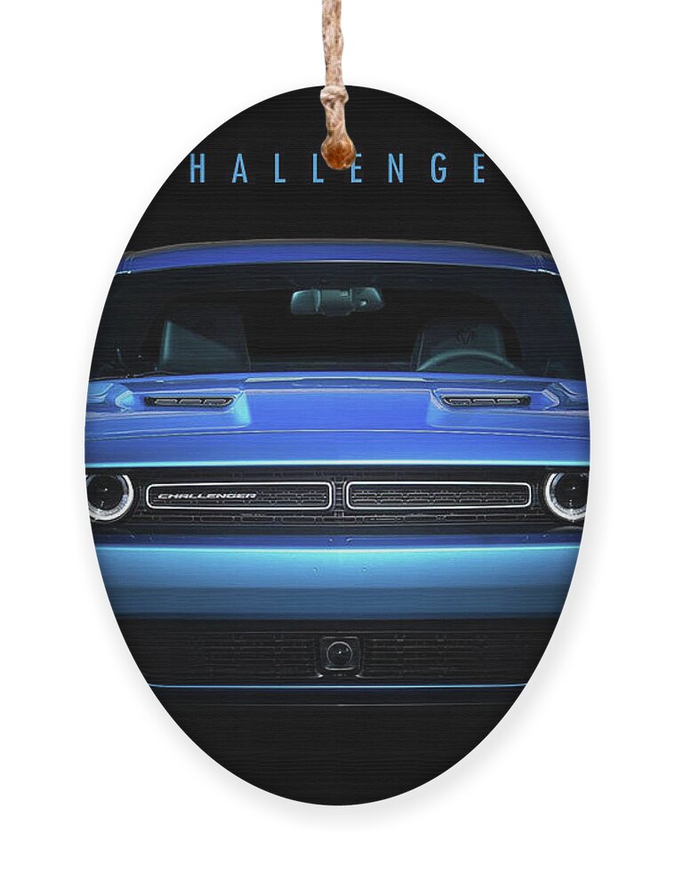 Dodge Ornament featuring the digital art Dodge Challenger by Airpower Art