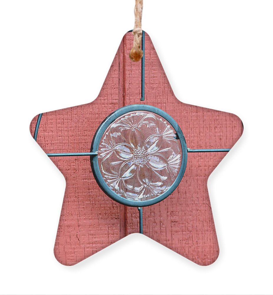 Clear Medallion Ornament featuring the photograph Door Decor by Kae Cheatham