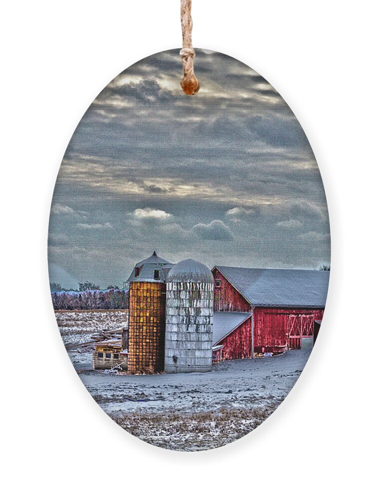 Clouds Ornament featuring the photograph Down on the Farm by William Norton