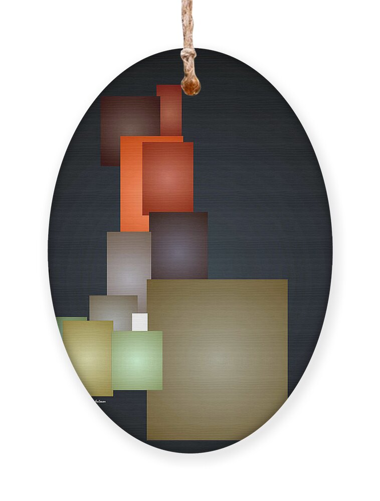 Rafael Salazar Ornament featuring the digital art Dramatic Abstract by Rafael Salazar