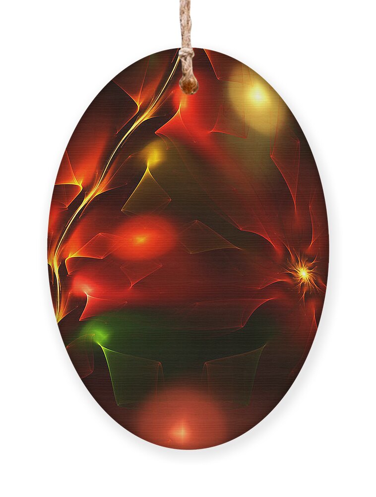 Digital Painting Ornament featuring the digital art Dreams of Christmas Past by David Lane
