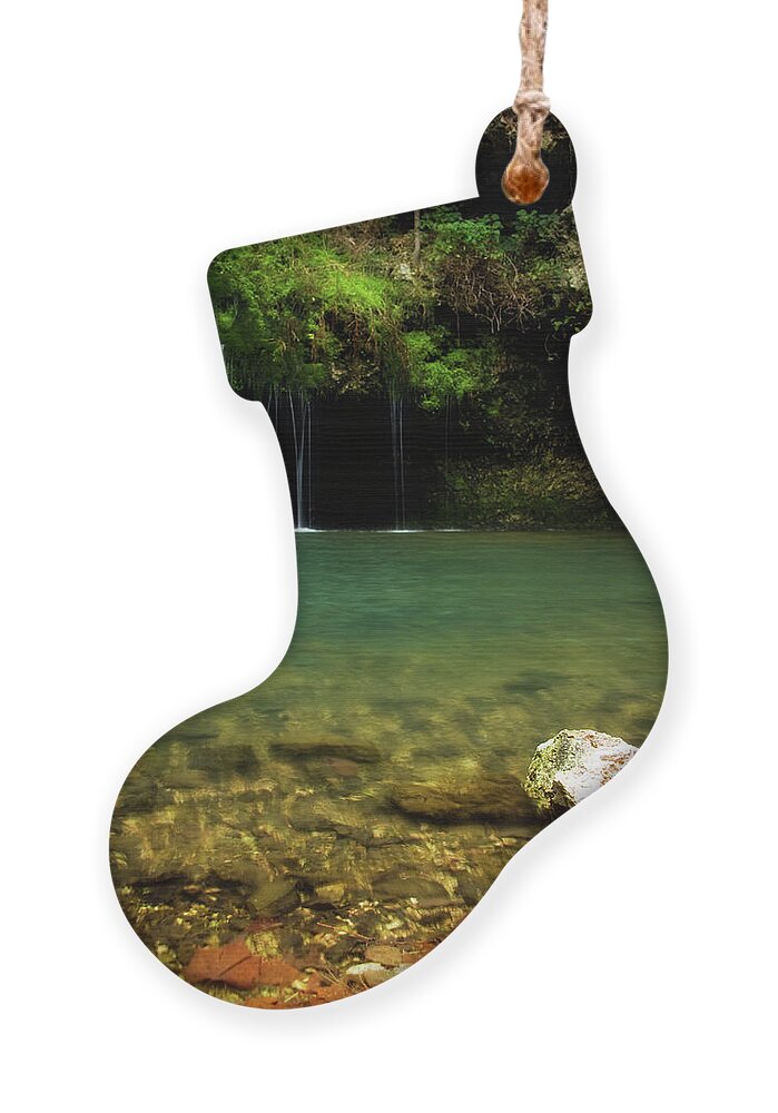 Falls Ornament featuring the photograph Dripping Springs by Lana Trussell