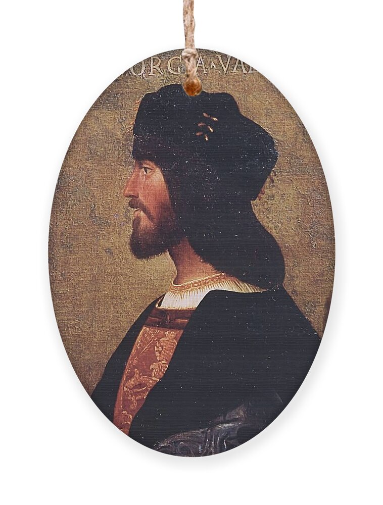 Cesare Ornament featuring the painting Duca Valentino by Bartolomeo Veneto