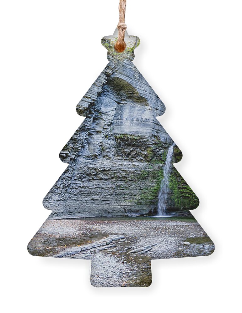 Glacier Carving Ornament featuring the photograph Eagle Cliff Falls Panorama by William Norton