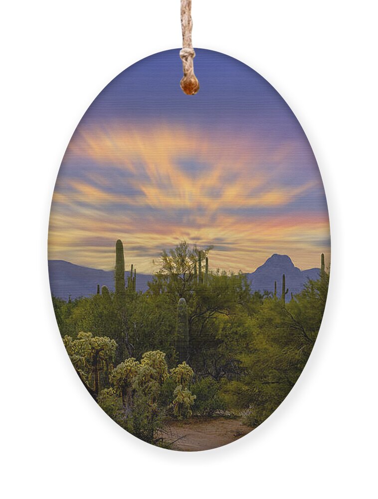 Arizona Ornament featuring the photograph Easter Sunset H18 by Mark Myhaver