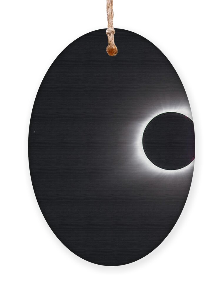 Eclipse Ornament featuring the photograph Eclipse Totality and Regulus by Paul Rebmann