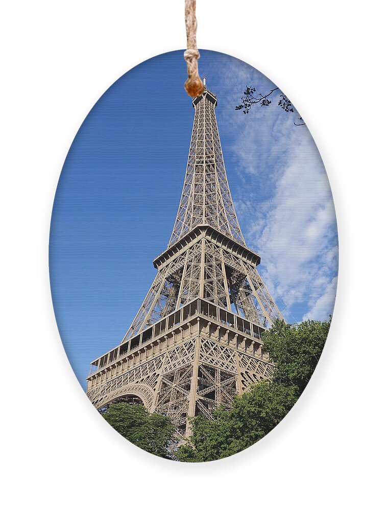 Richard Reeve Ornament featuring the photograph Eiffel Tower by Richard Reeve
